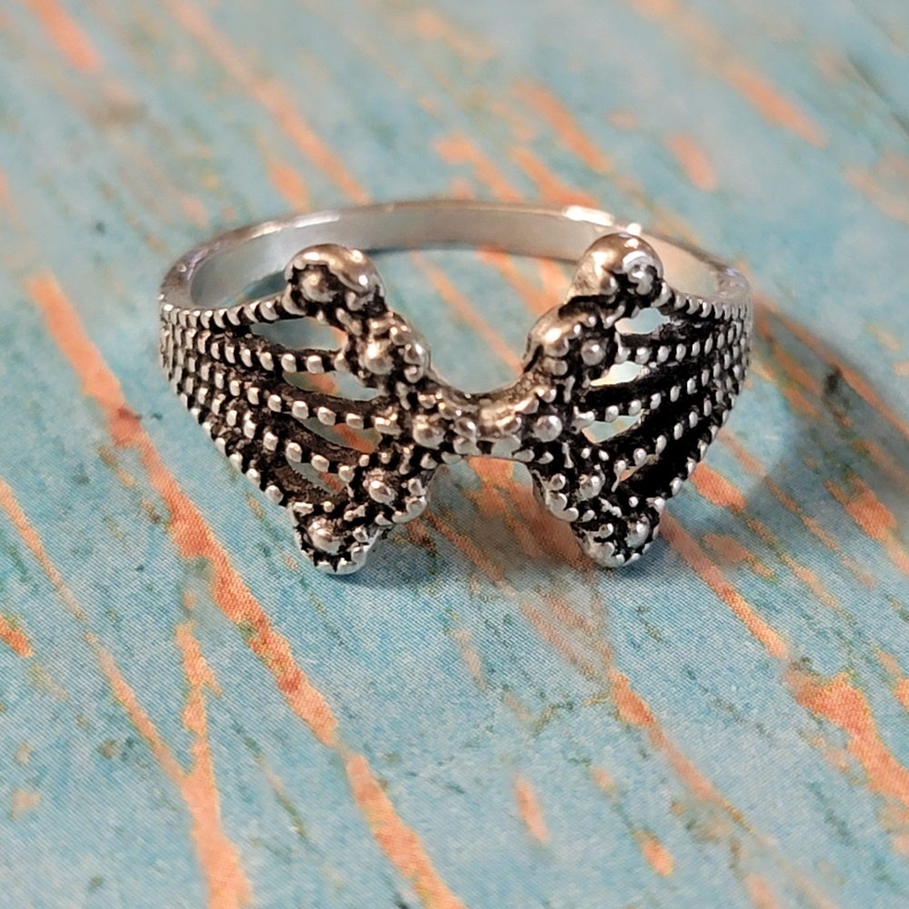 Silver Art Deco Style Ring